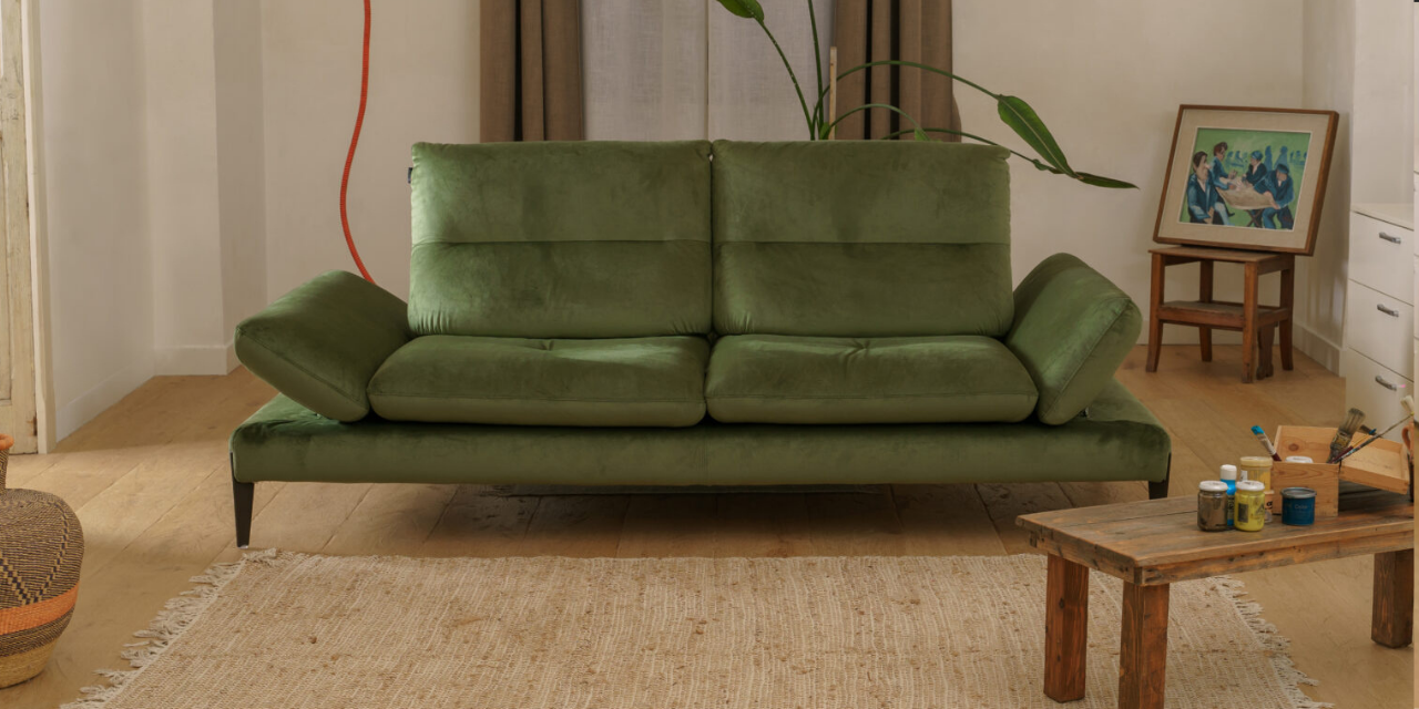 Canapé monnalisa nicoletti tissu vert