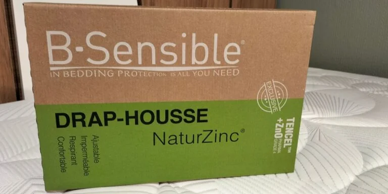 Drap housse Natur Zinc de la marque B Sensible colori taupe Literie King Ameublement
